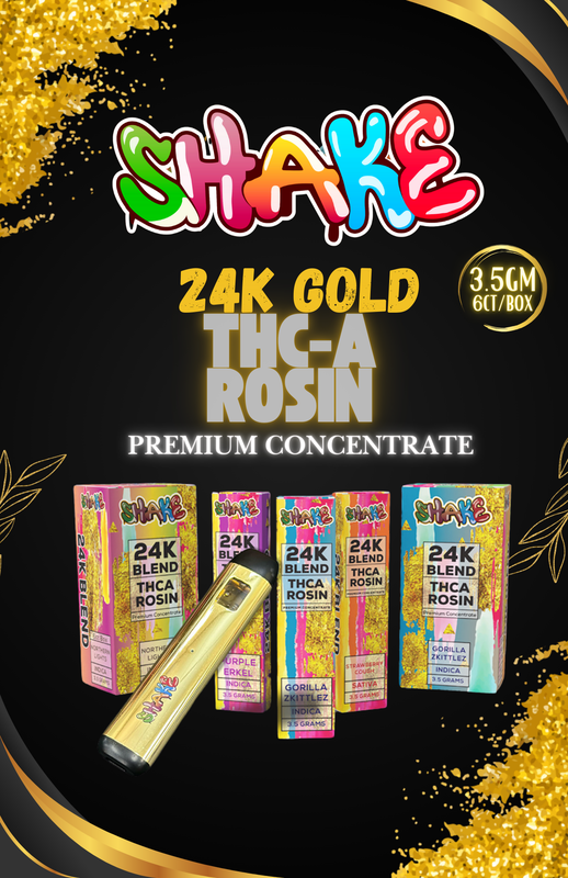 SHAKE 24K BLEND THCA ROSIN 3.5 GRAMS 6CT BOX