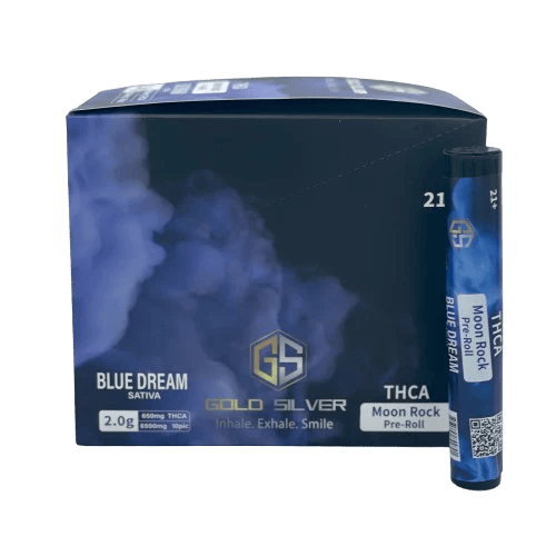 GOLD SILVER MOON ROCK THCA PRE ROLLS 2G 10CT BOX