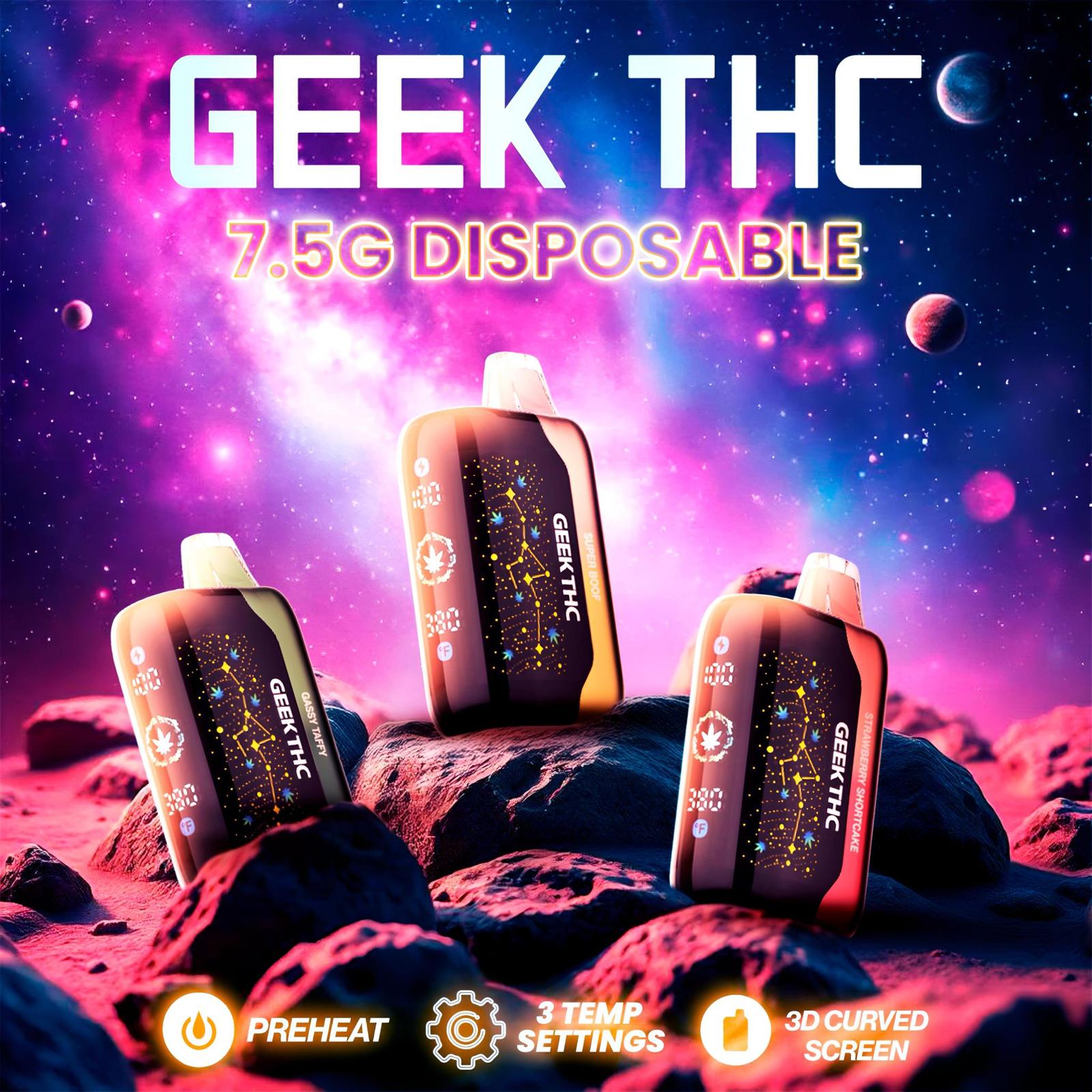 GEEK THC PULSE X VVS SUGAR THCA+D9+D6+THCP 7.5G DISPOSABLE 5CT