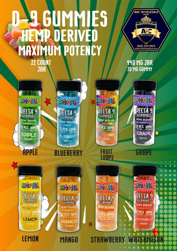 SHAKE DELTA 9 GUMMY | 22PCS | 20MG GUMMY 