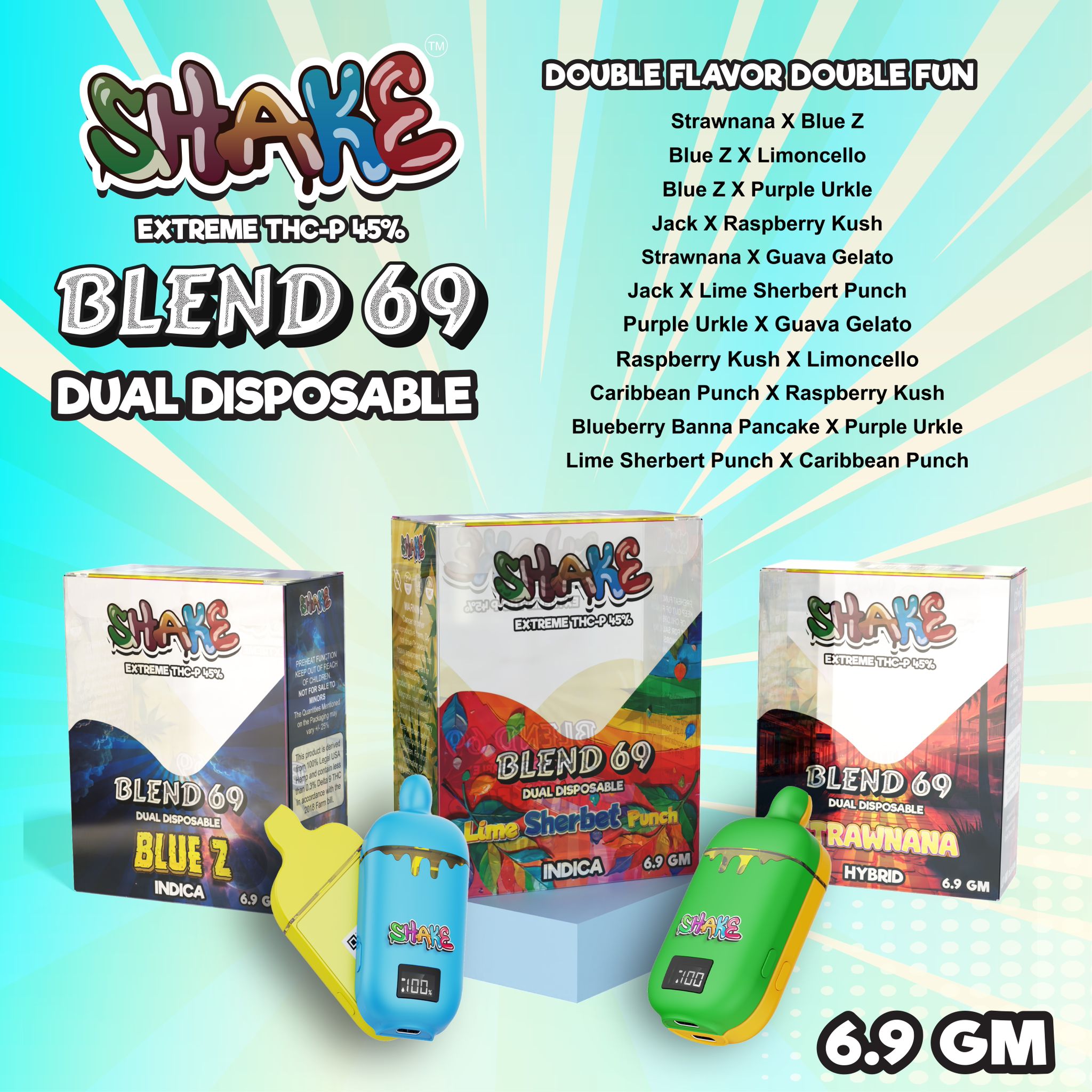 SHAKE BLEND 69 SWITCH EXTREME THC-P 45% | 2 X 3.45GM | 6.9GM TOTAL | 6CT BOX