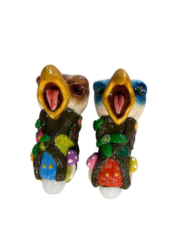 5.1inch clay handpipe with eagle design