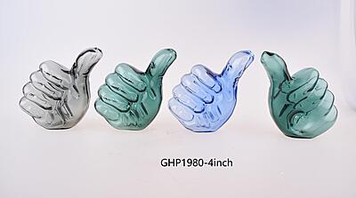 4inch glass handpipe with thumsup design 4inch glass handpipe with thumsup design