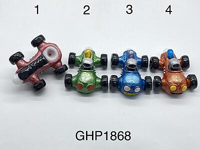 5.5inch VINTAGE STYLE RACE CAR CLAY AND GLASS HANDPIPE 5.5inch VINTAGE STYLE RACE CAR CLAY AND GLASS HANDPIPE