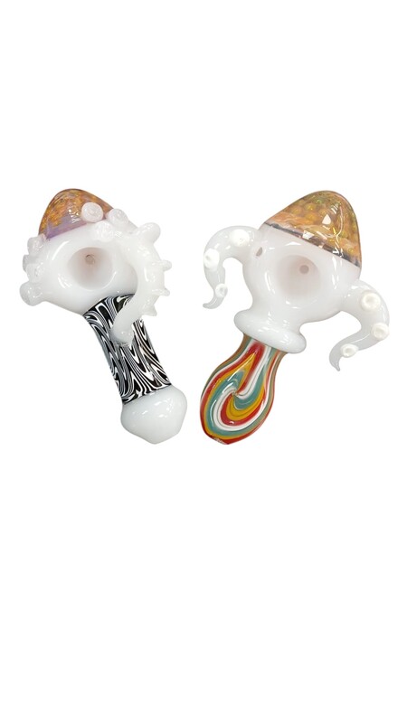 TRIPLE MUSHROOM GOD FUMED HANDPIPE 5"