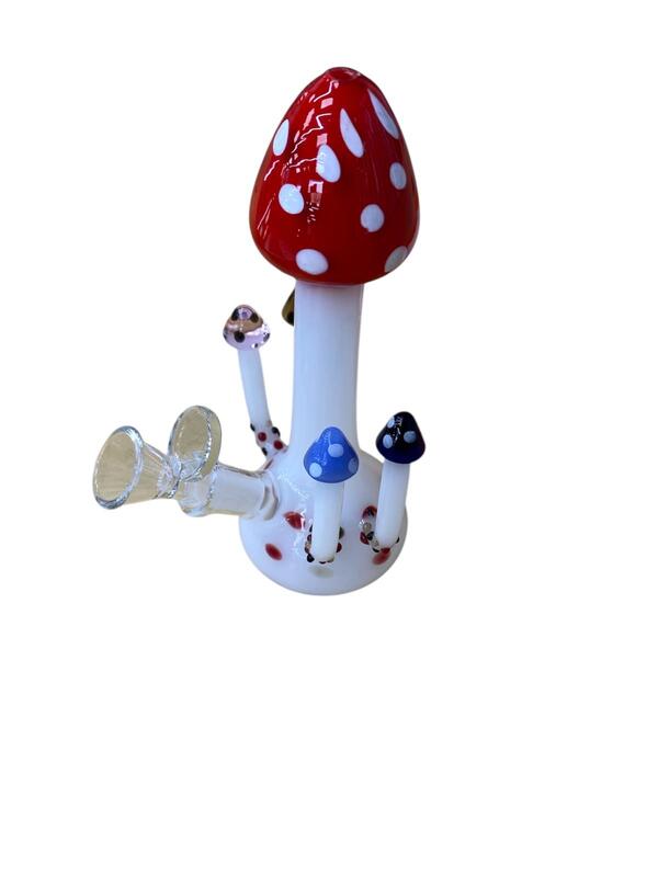 MUSSHROOM DOME WATERPIPE WITH FANCY DESIGN ON IT
