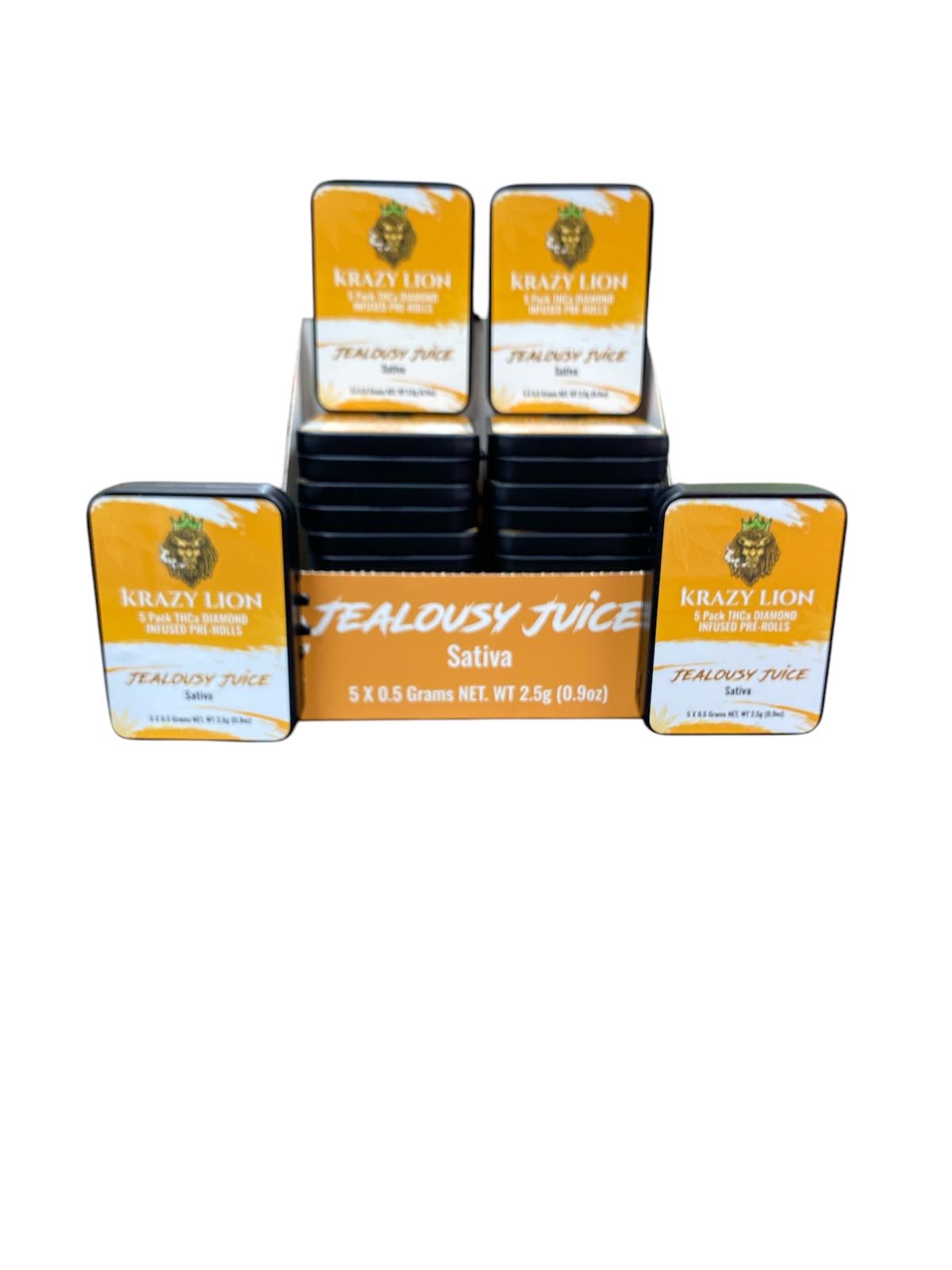 KRAZY LION THCA DIAMOND INFUSED SHORTY PRE ROLLS 5X0.5 GRAMS 16CT BOX KRAZY LION THCA DIAMOND INFUSED SHORTY PRE ROLLS 5X0.5 GRAMS 16CT BOX