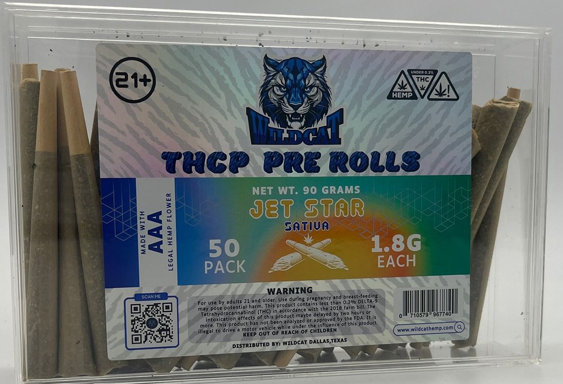 WILD CAT AAA  HEMP  THCP  PREROLLS | 1.8GM | 50CT