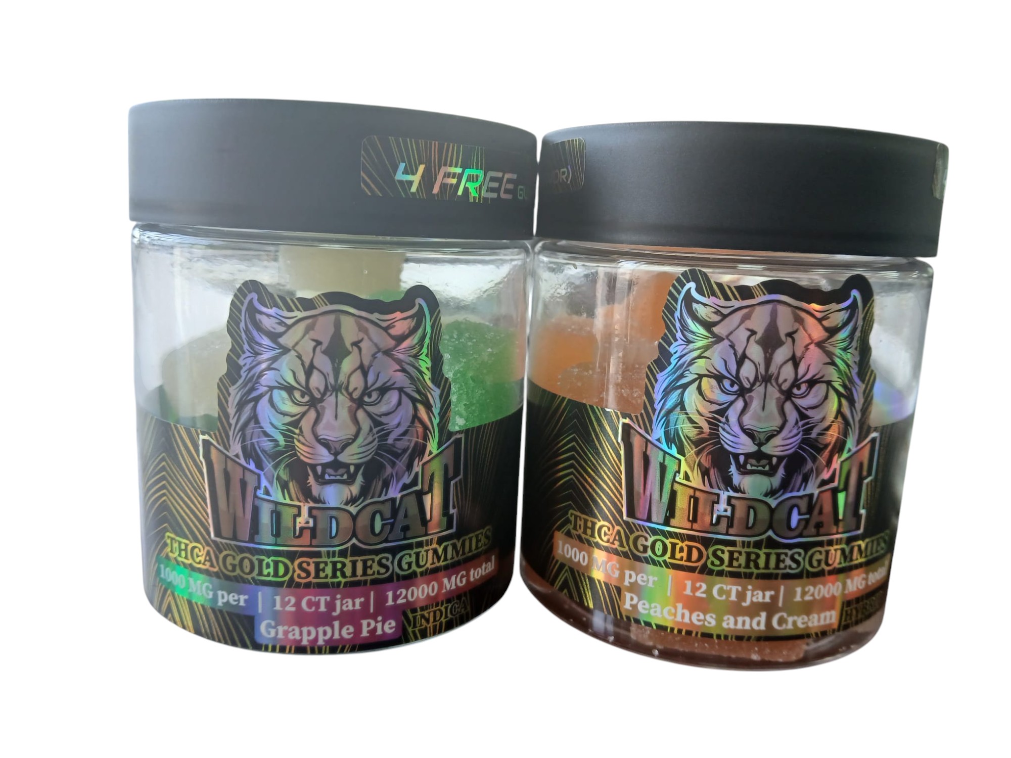 WILD CAT THCA GOLD SERIES 1000MG PER GUMMY 12CT JAR