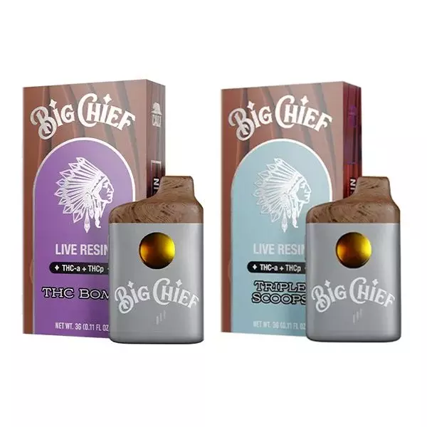 BIG CHIEF LIVE RESIN THC-A+ THC-P 3GM DISPOSABLE