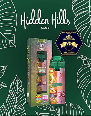 HIDDEN HILLS CLUB DUAL FLAVOR BAR THC-A+THC-P+THC-M DISPOSABLE | 5CT | 2GM HIDDEN HILLS CLUB DUAL FLAVOR BAR THC-A+THC-P+THC-M DISPOSABLE | 5CT | 2GM