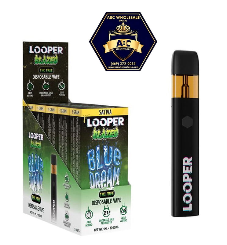 LOOPER BLAZED THC FREE DISPOSABLE | 5CT | 1ML | 1000MG 