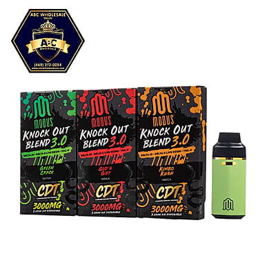 MODUS KNOCK OUT BLEND 3.0 D10+D8 LIVE RESIN+THC-P DISPOSABLE | 5CT | 3GM | 3000MG