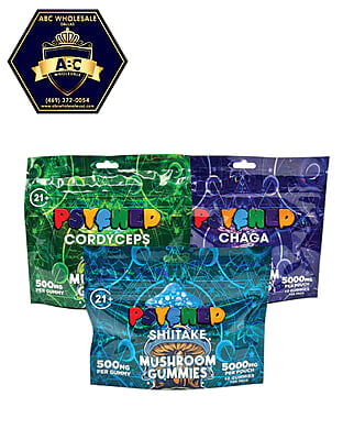 PSYCHED MUSHROOM GUMMIES | 10PCS | 500MG GUMMY | 5000MG TOTAL BAG PSYCHED MUSHROOM GUMMIES | 10PCS | 500MG GUMMY | 5000MG TOTAL BAG